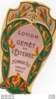 Etiquette Parfum Grasse Giraud Lotion Genet De L'Esterel Dorures Gauffrées - Etichette