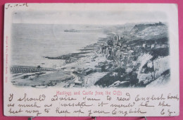 Visuel Très Peu Courant - Angleterre - Hastings And Castle From The Cliffs - CPA Précurseur 1902 - Hastings