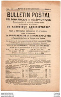 Gg03V   Bulletin Postal Telegraphique & Telephonique Concours Surnumeraire De Dame Employée De 1912 - Grand Format : 1901-20