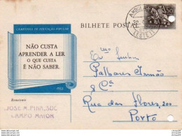 V48Pt    Portugal Bilhete Postal Campanha Educaçao Popular 1955 Campo Maior José Monteiro Da Pina - Portalegre
