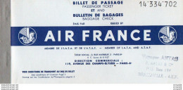 V12 65Sb   Aviation Air France Billet D'avion Pointe Noire à Brazzaville En 1959 - Altri & Non Classificati