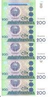 OUZBEKISTAN 200 SUM 1997 UNC P 80 ( 5 Billets ) - Oezbekistan