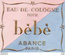 V11 96Hs Etiquette Gaufrée Parfum Eau De Cologne Pour Bébé Abance Paris - Etiquetas
