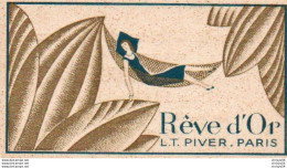 V11 96Hs  Carte Parfumée Rêve D'Or Piver Léon Oberlé 21 Rue Des Clercs à Metz - Antiquariat (bis 1960)