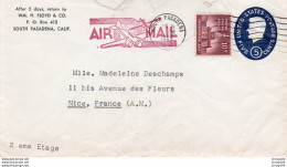 V11 96Hs  Courrier Air Mail Oblitération Timbres Etats Unis USA South Pasadena En 1964 - Sonstige & Ohne Zuordnung