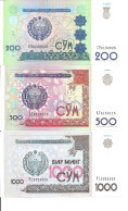 OUZBEKISTAN 200-500-1000 SUM 1997-99-01 UNC P 80-81-82  ( 3 Billets ) - Oezbekistan