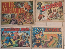 RECITS COMPLETS Lot De 4RC Les AVENTURES MYSTERIEUSES 1947 AMOK N°16 Supplément De ZORRO N°10 Supplément à TARZAN N°44 - Lotti E Stock Libri