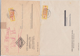 DDR Dienst B ZKD Mi 17 N + F 2 Bfe Mühlhausen + Merseburg 1958 - Storia Postale