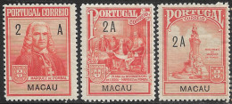 Macao Macau – 1925 Marquês Do Pombal Monument Mint Set - Usati