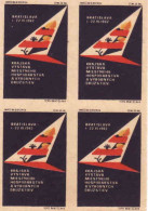 Slovakia - 4 Matchbox Labels 1962 - Bratislava - Economic Exhibition - Boites D'allumettes - Etiquettes