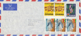 Ghana Air Mail Cover Sent To Denmark 1967 With More Topic Stamps Incl. FISH - Ghana (1957-...)