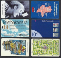 Deutschland, 6 Verschiedene Telefonkarten, Gebraucht - P & PD-Series : Guichet - D. Telekom