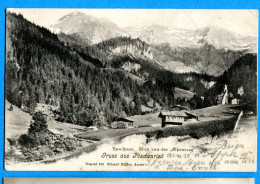 Y034,  Gruss Aus Pöschenried, Rawilpass, Alpenrose, Précurseur, 354, Eduard Müller, Circulée 1904 - Lenk Im Simmental
