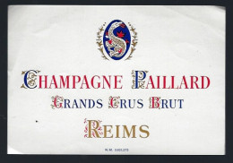 Etiquette Champagne Grands Crus Brut Paillard Reims  Marne 51 - Champagne