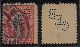 USA United States 1910s Stamp With Perfin GEB By Golden Eagle Buggy Company From Atlanta Lochung Perfore - Perforés