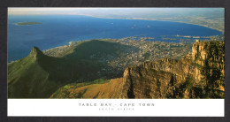 Carte Panoramique - Afrique Du Sud - TABLE BAY - CAPE TOWN - Vue Aérienne Sur La Ville ( Format 11X21,5 Cm)   Réf N° 03 - Afrique Du Sud