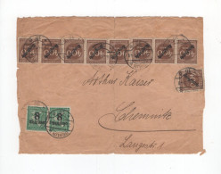 1923 Dt. Reich Inflation Dienst Brief - VS 400 Mark Dienst  D80 (9x) In Mischfrankatur Mit Minr 278 X (2x) - Servizio