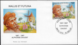 Wallis & Futuna 1997 Y&T PA 202. Enveloppe 1er Jour. Alphonse Daudet, Son Moulin à Vent Et Sa Biquette - Molinos