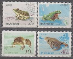 Korea North 1974 Mi# 1271-1274 Fauna Animals Frogs Used - Korea (Nord-)