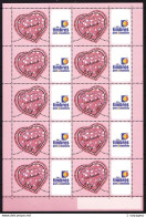 F 3747 A - 0,53E  Coeur Cacharel - Feuille De 10 Timbres - Logo Timbres Personnalisés - Neuf N** - Très Beau - Sonstige & Ohne Zuordnung