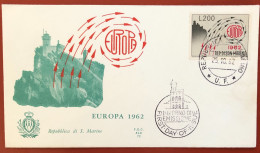 San Marino - FDC - 20 Ottobre 1962 - Europa - FDC
