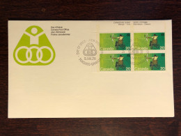 CANADA FDC COVER 1976 YEAR DISABLED PEOPLE SPORT HEALTH MEDICINE STAMPS - Brieven En Documenten