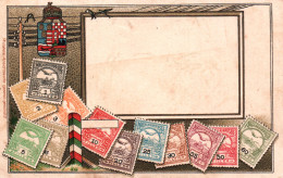 Représentation De Timbres: Stamps Magyar Posta (Hongrie) - Lithographie 1905 - Timbres (représentations)