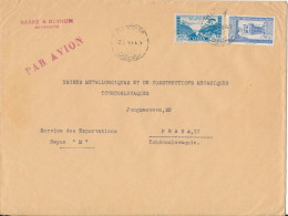 Lebanon Cover Sent Air Mail To Czechoslovakia 25-11-1947 Good Franked - Liban