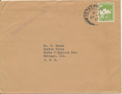 Palestine Cover Sent To USA Bethlehem 24-11-1937 - Palestine