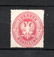 Lubeck 1863 Freimarke 10 Wappen Im Oval Ungebraucht Mit Original Gummi - Lubeck