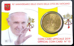 VA05019.1 - COIN CARD N°10 VATICAN - 2019 - 50 Cents - Vaticano