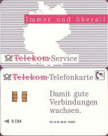 Telefonkarte A 24 08.91 Telekom-Service, 1. Aufl., DD 1109, Aufl. 14000 - Unclassified