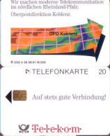 Telefonkarte A 28 08.91 OPD Koblenz, 2. Aufl., DD 2205, Aufl. 40000 - Unclassified