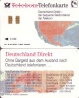 Telefonkarte A 34 09.91 Deutschland Direkt, 2. Aufl.,kl. Nr.,DD 1205,Aufl. 40000 - Unclassified