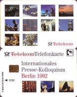 Telefonkarte A 02 02.92 Intern. Kolloquium Berlin, 1. Aufl., DD 2201, Aufl.17000 - Unclassified