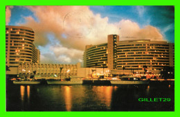 MIAMI BEACH, FL - FONTAINEBLEAU HOTEL - TRAVEL IN 1968 - FLORIDA NATURAL COLOR INC - KOPPEL COLOR CARDS - - Miami Beach