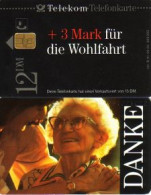 Telefonkarte Mit Zuschlag B 01 08.92 Danke F. Wohlfahrt,Seniorin,neue Nr.DD 1209 - Unclassified