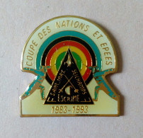 Pin's Coupe Des Nations Et Epées 1983-1993 Escrime Saint Max Seichamps - Esgrima