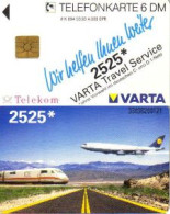 Telefonkarte K 894 03.93 Varta (ICE Und Lufthansa Flugzeug) - Unclassified