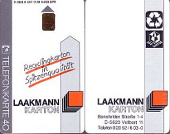 Telefonkarte K 597 11.91, Laakmann Karton, Aufl. 4000 - Unclassified