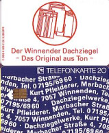 Telefonkarte K 609 11.91, Winnender Dachziegel, Aufl. 3000 - Unclassified