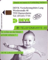 Telefonkarte K 629 12.91, DEVK (Rückseite: Säugling), Aufl. 3000 - Unclassified