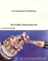 Telefonkarte K 722 02.92, AEG Kabel, Aufl. 2000 - Unclassified