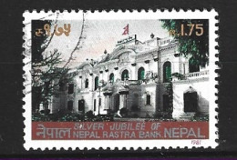 NEPAL. N°377 Oblitéré De 1981. Banque. - Nepal