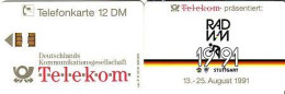 Telefonkarte P 11 07.91 Rad WM 1991 Stuttgart, DD 1108 Große Nr. - Sin Clasificación