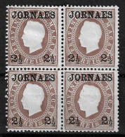 MACAU 1892 Newspaper Stamps Overprinted JORNAES BLOCK MNH NG (NP#70-P13-L4) - Neufs