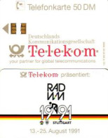 Telefonkarte V 06 07.91 Rad-WM 1991 Stuttgart, Aufl. 3.000 - Ohne Zuordnung