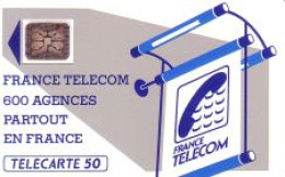 Telefonkarte Frankreich, France Telecom 600 Agences Partout En France, 50 - Unclassified