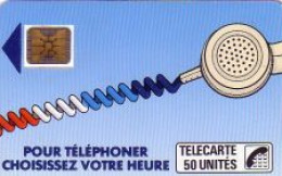 Telefonkarte Frankreich, Pour Téléphoner Choisissez Votre Heure, Blau, 50 - Non Classés