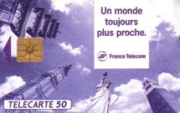 Telefonkarte Frankreich, Un Monde Toujours Plus Proche, U.a. Freiheitsstatue, 50 - Unclassified